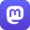 Mastodon logo purple m in speech bubble 